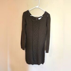 3/16 Pink Rose Fitted Sweater Dress